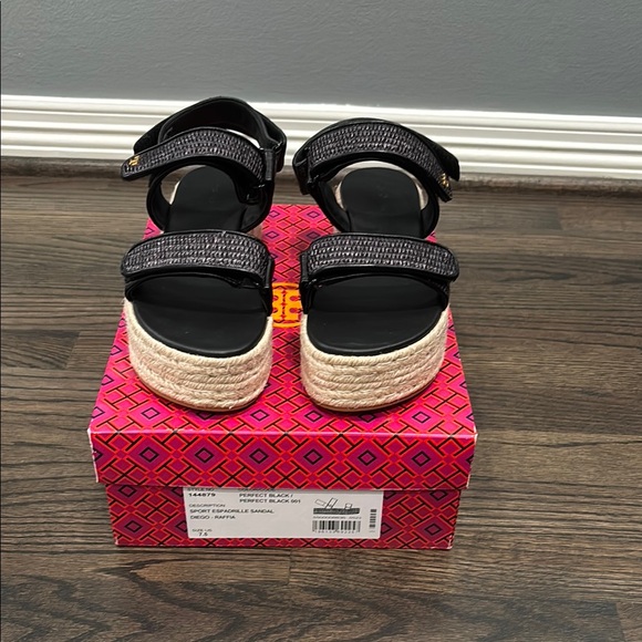 Tory Burch Shoes - Tory Burch Sport Espadrille Sandal Diego in Black